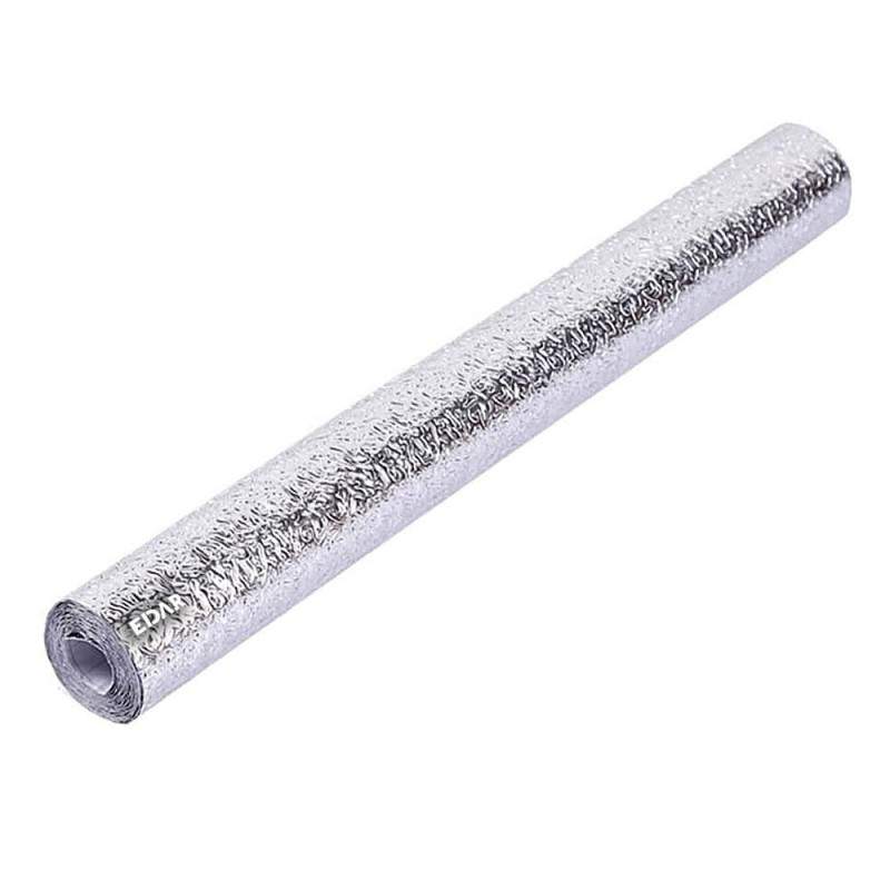 Folie de Protectie Pentru Bucatarie EDAR, Autocolanta, Autoadeziva, Rezistenta la Apa si Ulei, Design Modern, Finisaj Tip Alu...
