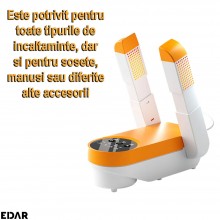 Uscator Electric Pentru Incaltaminte EDAR, Alimentare Prin Priza, Setare Timp De Uscare, Design Rabatabil Si Portabil, Nu Ocu... Uscator Electric Pentru Incaltaminte EDAR, Alimentare Prin Priza, Setare Timp De Uscare, Design Rabatabil Si Portabil, Nu Ocu...