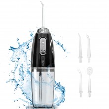 Irigator Oral Pentru Dus Bucal EDAR, 3 Moduri De Functionare, Alimentare Prin USB, Rezervor 230 ml, Negru