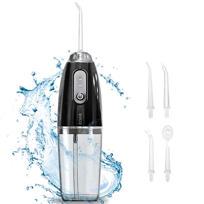 Irigator Oral Pentru Dus Bucal EDAR, 3 Moduri De Functionare, Alimentare Prin USB, Rezervor 230 ml, Negru Irigator Oral Pentru Dus Bucal EDAR, 3 Moduri De Functionare, Alimentare Prin USB, Rezervor 230 ml, Negru