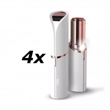 Pachet 4 x Epilator Facial Pentru Femei SIKS, Hipoalergenic + Baterii incluse, Indicator LED, Alb