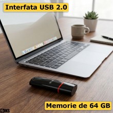 Stick Memorie USB 64 GB SIKS, Cu Mufa USB 2.0, Pentru Transfer Muzica Sau Fisiere Calculator, Laptop, Navigatie, Negru Stick Memorie USB 64 GB SIKS, Cu Mufa USB 2.0, Pentru Transfer Muzica Sau Fisiere Calculator, Laptop, Navigatie, Negru