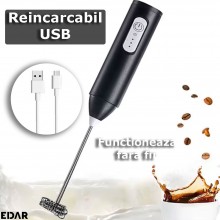 Spumator De Lapte EDAR, Accesorii Spumare Lapte Si Pentru Baterea Oualor Incluse, Cablu USB, Pentru Cafea/Cappuccino/Latte, N... Spumator De Lapte EDAR, Accesorii Spumare Lapte Si Pentru Baterea Oualor Incluse, Cablu USB, Pentru Cafea/Cappuccino/Latte, N...