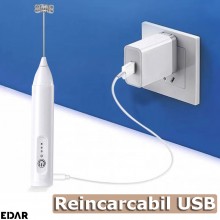 Spumator De Lapte EDAR, Accesorii Spumare Lapte Si Pentru Baterea Oualor Incluse, Cablu USB, Pentru Cafea/Cappuccino/Latte, Alb Spumator De Lapte EDAR, Accesorii Spumare Lapte Si Pentru Baterea Oualor Incluse, Cablu USB, Pentru Cafea/Cappuccino/Latte, Alb