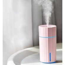 Umidificator ultrasonic SIKS® difuzor aroma, potrivit pentru locuinta sau masina, portabil, roz Umidificator ultrasonic SIKS® difuzor aroma, potrivit pentru locuinta sau masina, portabil, roz