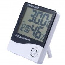 Termometru digital EDAR cu higrometru, ceas, alarma, calendar, pentru birou, baterie inclusa Termometru digital EDAR cu higrometru, ceas, alarma, calendar, pentru birou, baterie inclusa