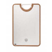 Tocator Dublu De Bucatarie SIKS Tip Placa Profesional, Fata Din Inox Si Fata Din Fibra, 360 Antibacterial, Colt Functie Mini ...