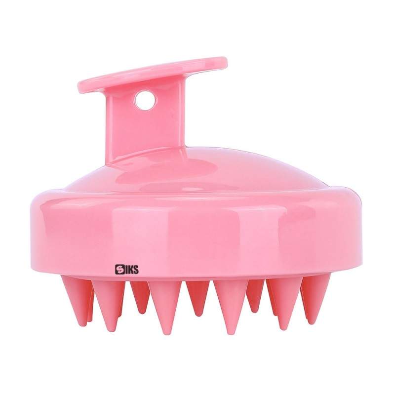 Perie SIKS pentru Masaj Capilar, Samponare si Curatare Scalp, Stimulare Crestere Par, Silicon, Roz