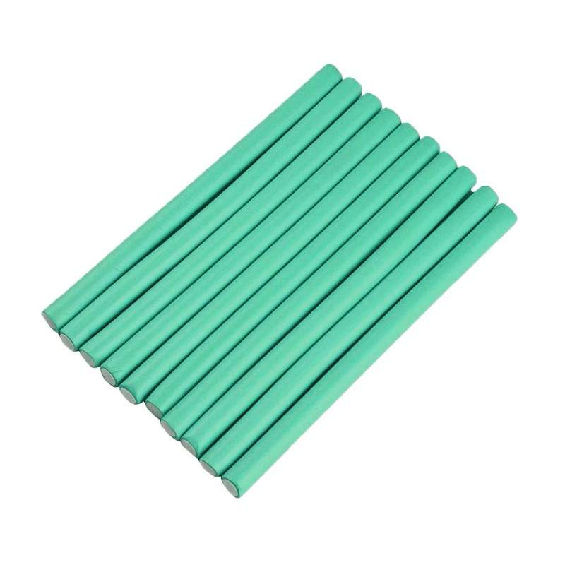 Set 10 Bigudiuri SIKS® aplicare pe parul umed/uscat, flexibile, numarul 2, culoarea turcoaz Set 10 Bigudiuri SIKS® aplicare pe parul umed/uscat, flexibile, numarul 2, culoarea turcoaz