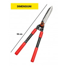 Foarfeca SIKS De Gradina Pentru Tuns Gard Viu Si Arbursti,Cu Lame De Otel Ondulate, Maner Ergonomic, Ideala Tuns Arbori Ornam...