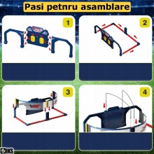 Joc Interactiv Poarta De Fotbal Pentru Copii SIKS, 2 Moduri De Joc, Scor Electronic, Tinta Cu Lumini Si Sunete, Pentru Antren...