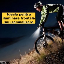 Lumina Frontala Pentru Bicicleta SIKS, LED, Reincarcabila 3000 mAh, 6 Moduri De Lumina, Far Frontal Si Lumina Rosie Stop, SOS...