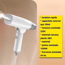 Fier De Calcat Vertical SIKS Cu Abur Portabil, Putere 1500W, Incalzire Rapida 30s, Rezervor 85 ml, Jet Puternic De Abur, Desi...