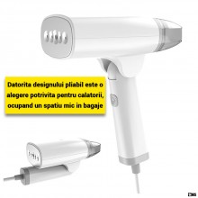 Fier De Calcat Vertical SIKS Cu Abur Portabil, Putere 1500W, Incalzire Rapida 30s, Rezervor 85 ml, Jet Puternic De Abur, Desi...