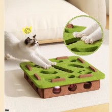 Jucarie Pentru Pisici SIKS Interactiva, Cutie Labirint Pentru Joaca Si Stimulare Mentala Cu 3 Bile, Din Fetru, Durabila, Fara... Jucarie Pentru Pisici SIKS Interactiva, Cutie Labirint Pentru Joaca Si Stimulare Mentala Cu 3 Bile, Din Fetru, Durabila, Fara...