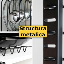 Suport Organizator SIKS Pentru Oale, Tigai Si Capace, Cu Separatoare Reglabile 19 cm, 8 Compartimente Ajustabile, Din Metal, ... Suport Organizator SIKS Pentru Oale, Tigai Si Capace, Cu Separatoare Reglabile 19 cm, 8 Compartimente Ajustabile, Din Metal, ...