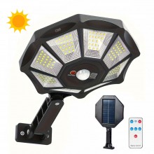 Lampa Solara De Exterior SIKS Cu Prindere Perete, 168 LED, Pentru Interior / Exterior, Casa, Gradina, Alee, Gard, Proiector C...
