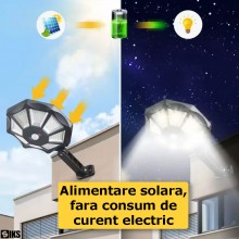 Lampa Solara De Exterior SIKS Cu Prindere Perete, 168 LED, Pentru Interior / Exterior, Casa, Gradina, Alee, Gard, Proiector C... Lampa Solara De Exterior SIKS Cu Prindere Perete, 168 LED, Pentru Interior / Exterior, Casa, Gradina, Alee, Gard, Proiector C...