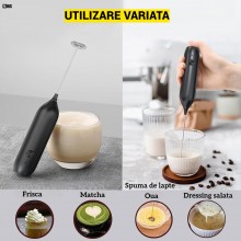 Spumator Electric De Lapte SIKS, Bagheta Pentru Spuma, Mixer Manual Pentru Preparare Latte, Cappuccino, Caffe Latte, Ciocolat... Spumator Electric De Lapte SIKS, Bagheta Pentru Spuma, Mixer Manual Pentru Preparare Latte, Cappuccino, Caffe Latte, Ciocolat...