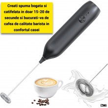 Spumator Electric De Lapte SIKS, Bagheta Pentru Spuma, Mixer Manual Pentru Preparare Latte, Cappuccino, Caffe Latte, Ciocolat...