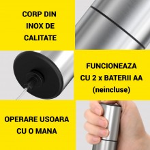 Spumator Electric De Lapte SIKS Din Inox, Bagheta Pentru Spuma, Mixer Manual Pentru Preparare Latte, Cappuccino, Caffe Latte,... Spumator Electric De Lapte SIKS Din Inox, Bagheta Pentru Spuma, Mixer Manual Pentru Preparare Latte, Cappuccino, Caffe Latte,...