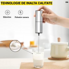 Spumator Electric De Lapte SIKS Din Inox, Bagheta Pentru Spuma, Mixer Manual Pentru Preparare Latte, Cappuccino, Caffe Latte,... Spumator Electric De Lapte SIKS Din Inox, Bagheta Pentru Spuma, Mixer Manual Pentru Preparare Latte, Cappuccino, Caffe Latte,...