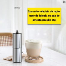 Spumator Electric De Lapte SIKS Din Inox, Bagheta Pentru Spuma, Mixer Manual Pentru Preparare Latte, Cappuccino, Caffe Latte,...