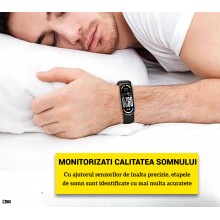 Bratara Fitness Smart Band 9 SIKS, Functie Monitorizare Somn, Antrenament, Masurare Ritm Cardiac, Puls, Saturatie, Calorii, P... Bratara Fitness Smart Band 9 SIKS, Functie Monitorizare Somn, Antrenament, Masurare Ritm Cardiac, Puls, Saturatie, Calorii, P...
