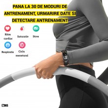Bratara Fitness Smart Band 9 SIKS, Functie Monitorizare Somn, Antrenament, Masurare Ritm Cardiac, Puls, Saturatie, Calorii, P... Bratara Fitness Smart Band 9 SIKS, Functie Monitorizare Somn, Antrenament, Masurare Ritm Cardiac, Puls, Saturatie, Calorii, P...