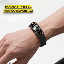 Bratara Fitness Smart Band 9 SIKS, Functie Monitorizare Somn, Antrenament, Masurare Ritm Cardiac, Puls, Saturatie, Calorii, P...