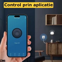 Priza Smart SIKS, Priza WiFi Inteligenta Cu Monitorizare Consum Energie, Priza Cu Control Vocal Prin Aplicatie Amazon Alexa S... Priza Smart SIKS, Priza WiFi Inteligenta Cu Monitorizare Consum Energie, Priza Cu Control Vocal Prin Aplicatie Amazon Alexa S...