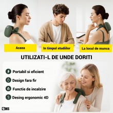 Aparat Masaj SIKS Cervical Gat, Umeri, Brate si Gambe, Multifunctional, 4D Cu Incalzire, Pentru Relaxare Sau Dureri Musculare... Aparat Masaj SIKS Cervical Gat, Umeri, Brate si Gambe, Multifunctional, 4D Cu Incalzire, Pentru Relaxare Sau Dureri Musculare...