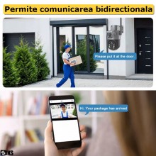 Camera Supraveghere Video 4K UltraHD SIKS, 2 Lentile, Panou Incarcare Solara, WiFi, 6MP, Slot MicroSD, Monitorizare Vocala, R...