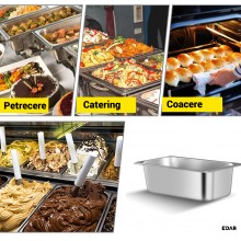 Tava Gastronorm EDAR GN din Inox cu Capac, 8.6L, 32.5x26.5x10 cm, Stivuibila, Compatibila Cuptor si Frigider, Potrivit pentru... Tava Gastronorm EDAR GN din Inox cu Capac, 8.6L, 32.5x26.5x10 cm, Stivuibila, Compatibila Cuptor si Frigider, Potrivit pentru...