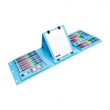 Set Creativ EDAR Desen si Pictura Copii, 208 piese, Creioane Colorate, Carioci si Acuarele, Accesorii, Trusa Compartimentata ...
