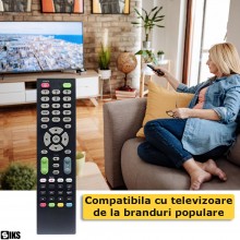 Telecomanda Universala TV Smart SIKS, Pentru Toate Modele De Televizoare Smart/Led/ LCD, Functioneaza Fara Configurare, Inloc...