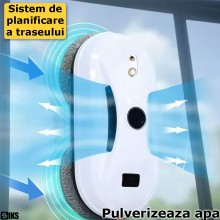 Robot Inteligent Spalat Geamuri Automat SIKS, Ferestre/Oglinzi, Pulverizare Bidirectionala, Rezervor De Apa Integrat, Motor S...