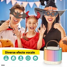 Set Karaoke Boxa Bluetooth EDAR K52 Portabila, 2 Microfoane Wireless, Pentru Copii si Adulti, Efecte Vocale si Lumini RGB LED...