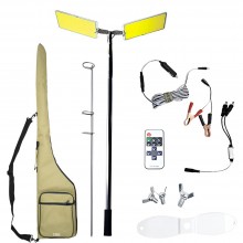 Lampa LED Telescopica Pentru Camping/Pescuit/Vanatoare SIKS Tip Undita, Inaltime Pana la 5 Metri Reglabila, Proiector Cu 2 Pa...