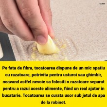 Tocator Dublu Bucatarie EDAR, Fata Inox si Fibra, 360 Antibacterial, Mini Razatoare, Maner Rotativ, 41.5x28.5 cm, Argintiu/Ma...