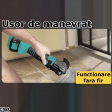 Unealta Multifunctionala Oscilanta Electrica SIKS Cu Acumulator, Multi-Cutter, 6 Trepte De Viteza, Incluse Set Accesorii Taie...