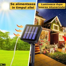 Instalatie de Craciun Solara Tip Liniar SIKS, Lumina Calda, 10 Metri, 100 LED-uri, Incarcare Panou Solar, Utilizare Interior/... Instalatie de Craciun Solara Tip Liniar SIKS, Lumina Calda, 10 Metri, 100 LED-uri, Incarcare Panou Solar, Utilizare Interior/...