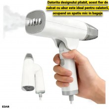 Fier de Calcat Vertical Portabil EDAR 1500W, Abur Puternic, Incalzire 30 secunde, Rezervor Apa 85 ml, Pliabil Pentru Calatori... Fier de Calcat Vertical Portabil EDAR 1500W, Abur Puternic, Incalzire 30 secunde, Rezervor Apa 85 ml, Pliabil Pentru Calatori...
