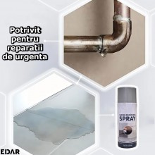 Spray Impermeabil Pentru Etansare EDAR, Cu Uscare Rapida, Compatibil Cu Multiple Suprafete, Anti-Apa, 450 ml, Gri