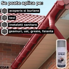 Spray Impermeabil Pentru Etansare EDAR, Cu Uscare Rapida, Compatibil Cu Multiple Suprafete, Anti-Apa, 450 ml, Gri