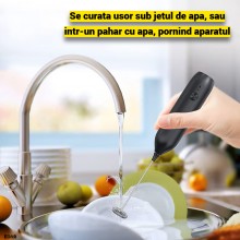 Spumator Lapte Electric EDAR, Mixer Manual Reincarcabil USB, Bagheta Otel Inox Detasabila, Pentru Cappuccino, Latte, Ciocolat... Spumator Lapte Electric EDAR, Mixer Manual Reincarcabil USB, Bagheta Otel Inox Detasabila, Pentru Cappuccino, Latte, Ciocolat...