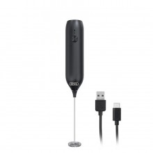 Spumator Lapte Electric EDAR, Mixer Manual Reincarcabil USB, Bagheta Otel Inox Detasabila, Pentru Cappuccino, Latte, Ciocolat...