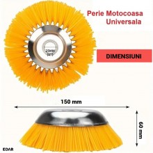 Disc Perie Nylon pentru Motocoasa EDAR, 6 inch (150 mm), Accesoriu Curatare Pavaj, Rosturi si Buruieni, Prindere Universala, ... Disc Perie Nylon pentru Motocoasa EDAR, 6 inch (150 mm), Accesoriu Curatare Pavaj, Rosturi si Buruieni, Prindere Universala, ...