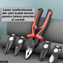 Cleste 5 In 1 EDAR, Multifunctional, Tip Patent, Capete Interschimbabile Din Otel, Trusa Depozitare, Negru/Rosu