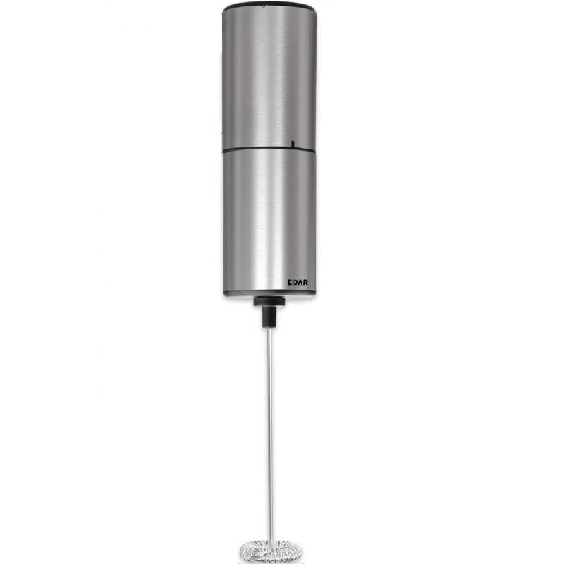 Spumator Lapte Electric EDAR din Inox, Bagheta pentru Spuma, Mixer Manual cu Cap Detasabil, Pentru Latte, Cappuccino, Ciocola...